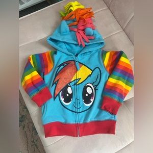 4t My Little Pony Rainbow Dash zip up sweatshirt hoodie